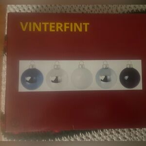 IKEA VINTERFINT 2023 Glass Ornaments Set of (20) 2 1/4" NIB